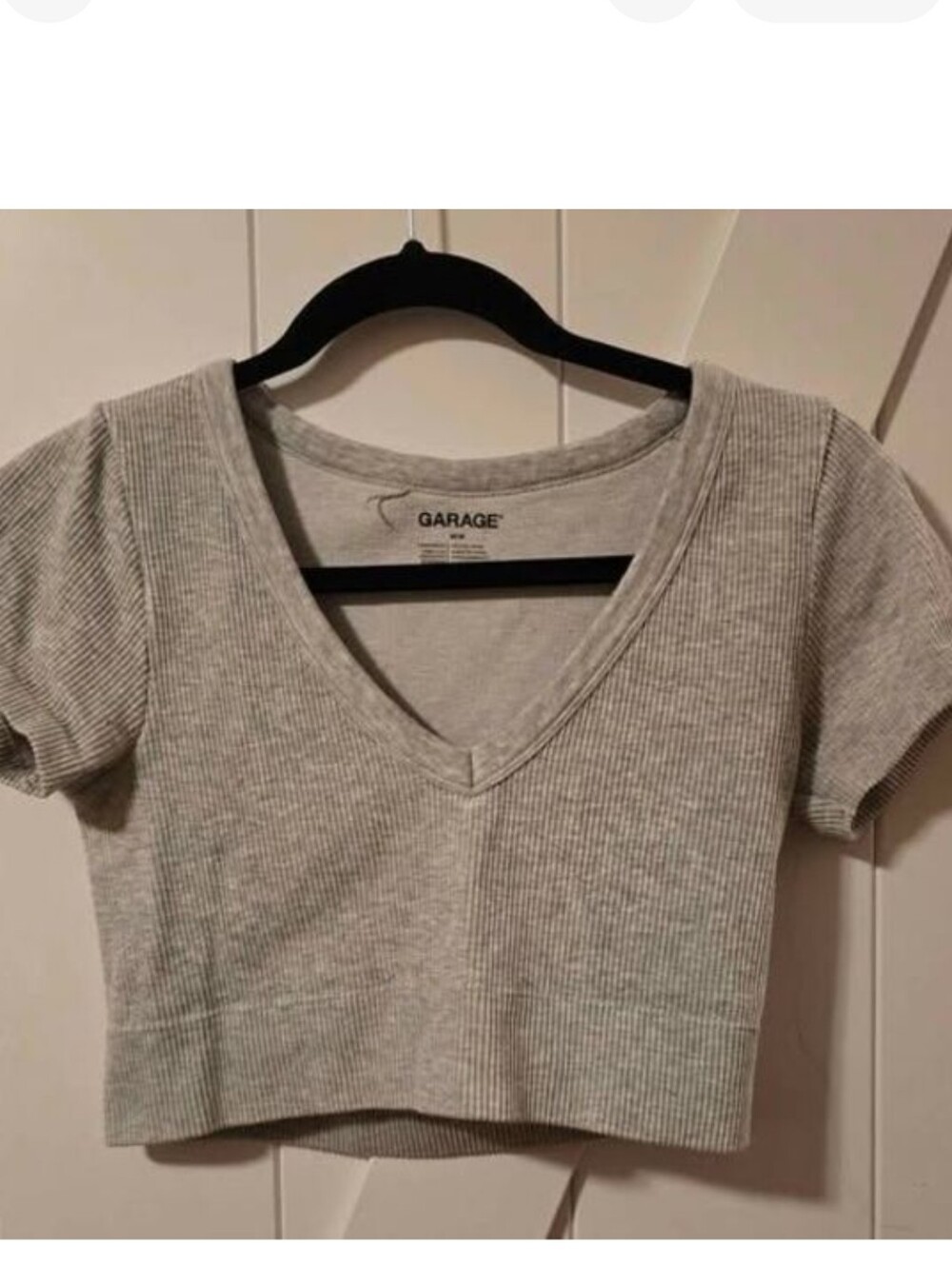 GARAGE women's gray croppedtop size M